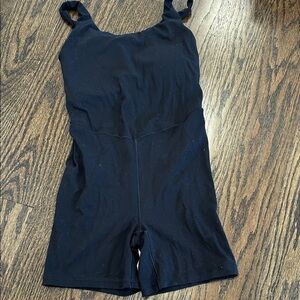 Aerie Black Off-Line Romper